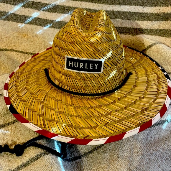 Hurley Other - Hurley Bayside Lifeguard Straw Hat - Americana Brim